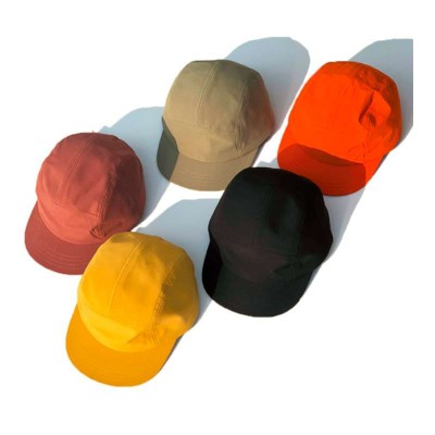 Custom unstructured blank fit 5 panel plain snapback camp cap